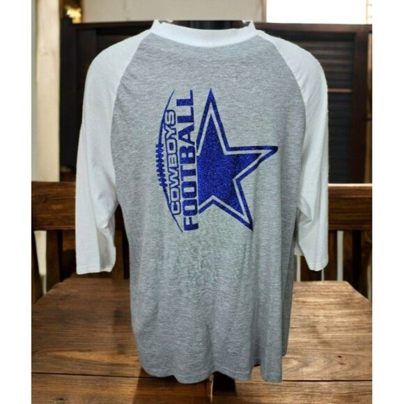 Dallas Cowboys Football Womens Graphic Raglan Tshirt Large Laviva Sport - Picture 1 of 7